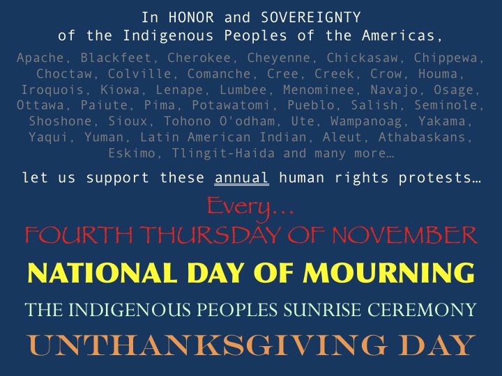 Unthanksgiving Day and National Day of Mourning - 002